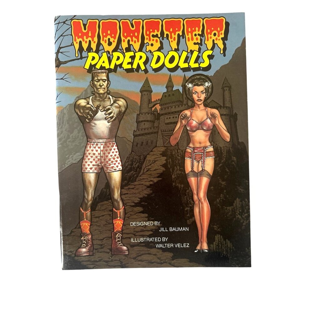 Monster‎ Paper Dolls Book By Jill Bauman & Walter Velez 1983  Illustrated